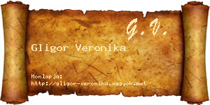 Gligor Veronika névjegykártya